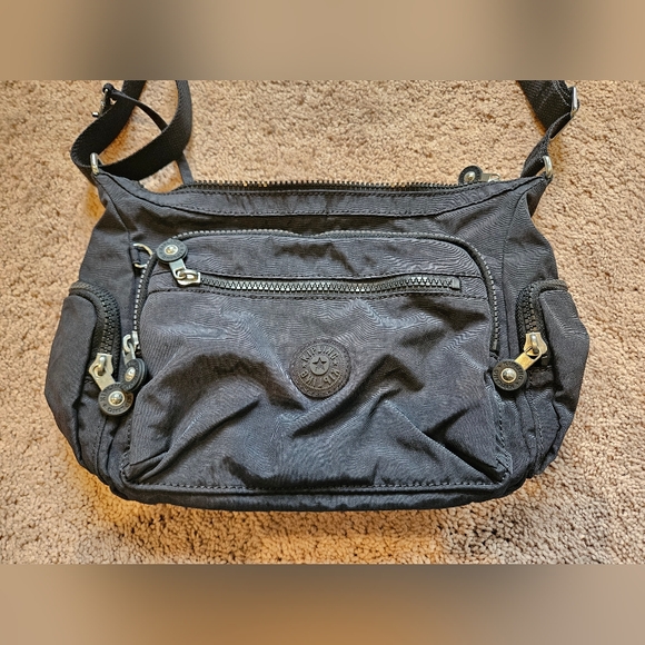 Kipling Gabbie S Crossbody Dark Blue Navy Zippered Medium Size EUC - Picture 8 of 9